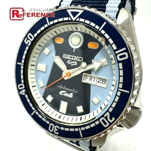 新品同様 SEIKO セイコー 4R36-15A0 スーパーカブ 自動巻き デイデイト セイコー5 腕時計 シルバー メンズ【中古】