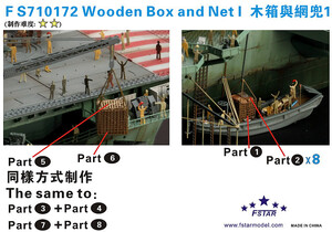 FS710172 1/700 木箱とネット エッチングパーツ