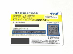 全日空株主優待券 ANA株主優待番号案内 1枚 有効期間：2023年12月1日〜2024年11月30日　その②