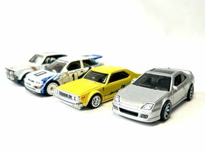 [本体のみ] ホットウィール プレミアム 日産 スカイラインC210 '98 ホンダ プレリュード エスコート RS コスワースRS1800 MK2 4個まとめ