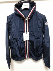 未使用 MONCLER ANTON モンクレール ジャケット ナイロン パーカー 4 正規品 送料無料 ワッペン ブルゾン フード トリコロール