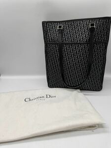 ★ Christian Dior / クリスチャン ディオール トートバッグ トロッター柄 ブラック 保存袋付き ブランド 中古品 1203OG