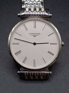 ★LONGINES/ロンジン　グランドクラシック　クォーツ　電池交換済　メンズ腕時計　L4.709.4 ローマン　1207NA