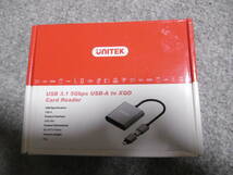★☆Unitek XQD カードリーダーR1009A USB3.1 Gen1 XQDアダプター USB Type C to USB変換アダプタ附属 ほぼ未使用 ☆★_画像2