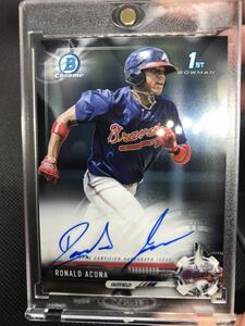 2017 BOWMAN CHROME RONALD ACUNA 1st auto 直筆　サイン　ロナルド　アクーニャ　今期NL MVP 40-70達成　topps