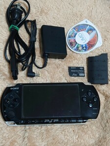 PSP 3000 本体 バッテリー 充電器 メモリースティック トリコ