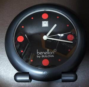 Benetton Blower Watch Clock French Plastic Около 20 см. Столы Benetton от Bulova сделан во Франции