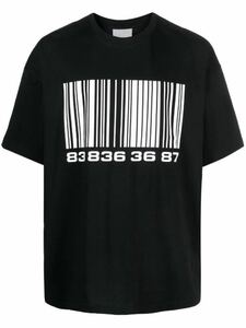 VETEMENTS バーコード ロゴ Tシャツ　ヴェトモン　半袖 ブラック