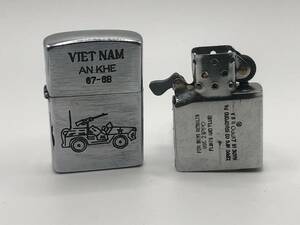 (212)zippo VIE NAM ベトナムジッポ 美品 ジープ 67‐68 AN KHE未使用では