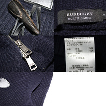 バーバリーブラックレーベル 羊毛ウール ニット フードパーカー ダブルZIPダッフルコート　BURBERRY BLACK LABEL_画像7