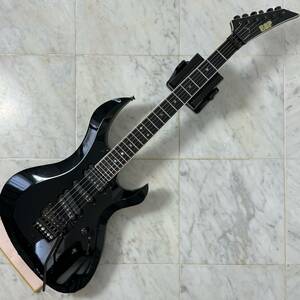 希少 ESP ORDERモデル Ebony スルーネック Floyd Rose ドイツ製 EMG サスティニアック 18V アーム ギグケース付