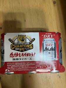 阪神タイガース　優勝記念缶　数量限定販売　アサヒスーパードライ6本パック　在庫4有