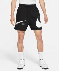 NIKE AS M NSW SWOOSH FT SHORT DD5998-010/XL 裏半起毛のフリース素材を使用した膝上丈デザインでラウンジの定番アイテム