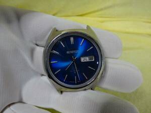 中古動作現状品 SEIKO/セイコー 5ACTUS 5アクタス 6106-8670 自動巻き 腕時計 ブルー文字盤 ジャンク