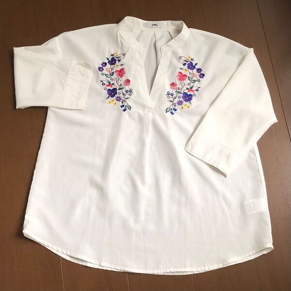 【GRL】レディース 花の刺繍 ブラウス