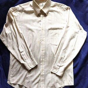 チェック柄ボタンダウン長袖シャツ