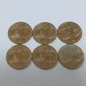 南極地域観測50周年　500円　6枚　記念硬貨