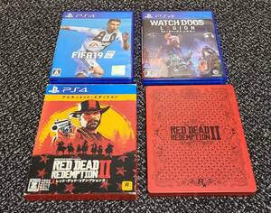 ★　PlayStation4　ゲームソフト　３本セット『 レッド・デッド・リデンプション II 』『FIFA 19』『ウォッチ・ドッグス・レギオン』　★