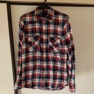 GAP ウエスタンチェックネルシャツ　赤青　XS