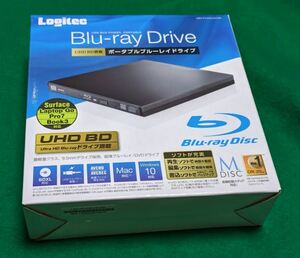 【未使用・送料無料】Logitec Blu-ray 外付け　UHDBD USB3.0対応 再生 編集 書込ソフト付 黒　LBD-PVA6U3VBK