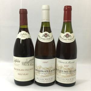 BOUCHARD PERE＆FILS マコンヴィラージュ 1997 パストゥグラン 1997 Jaffelin ボジョレーヴィラージュ 2005 750ml ３本セット ワイン 古酒