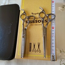 ヘアカットはさみセット　Knight Rise SCISSORS ヘアカットはさみ　すきバサミ HAND MADE プロ美容師監修　未使用　取扱説明書　箱入り_画像8