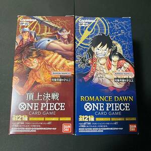 テープ付き 新品未開封 ONE PIECE カードゲーム ROMANCE DAWN 頂上決戦 2BOX セット ワンピースカード BANDAI ロマンスドーン