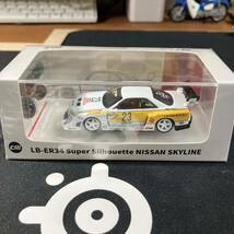 【一円スタート】1/64 CM Model Nissan スカイライン ER34 LBWK スーパーシルエット　LBワークス　Silhouette_画像1