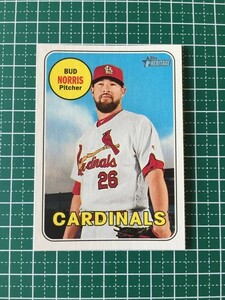 即決のみ！★TOPPS MLB 2018 HERITAGE HIGH NUMBER #662 バド・ノリス（BUD NORRIS）【セントルイス・カージナルス】ベースカード 18★