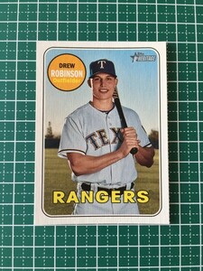 即決のみ！★TOPPS MLB 2018 HERITAGE HIGH NUMBER #678 ドリュー・ロビンソン（DREW ROBINSON）【テキサス・レンジャーズ】ベース 18★