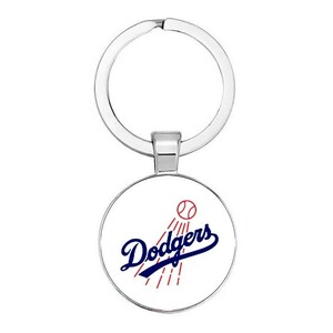 新品　MLB　ロサンゼルス・ドジャース　野球　キーホルダー　キーリング　LA　ホワイト　ロゴ　白　KeyChain　大谷翔平