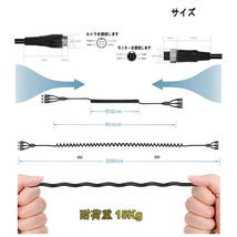 【8ｍ】3つの4ピン航空ビデオ伸縮ケーブル 延長ケーブル 監視カメラ モニター_画像5