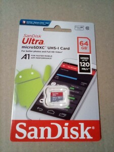 【新品】SanDisk サンディスク マイクロSDカード microSD 64GB A1