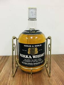 金属ベースのワインボトル THE NIKKA WHISKY G&G KING SIZE 古酒 未開栓 1520ml-43%