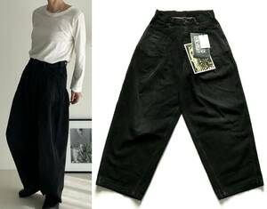 【未使用に近い】23AW 完売 ARGUE アギュー vintage black denim backer pants ヴィンテージ ブラックデニム ベイカーパンツ size:1/デニム
