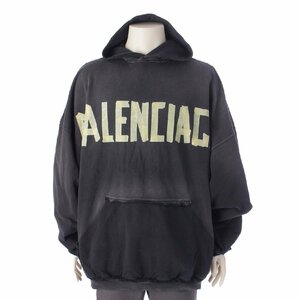 【バレンシアガ】Balenciaga　 TAPETYPE Ripped Pocket オーバーサイズ フーディ パーカー 744441 グレー 3 【中古】【正規品保証】195554