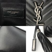 【サンローラン】SAINT LAURENT　 ルー キルティング カメラバッグ レザーショルダーバッグ 574494 ブラック 【中古】【正規品保証】192900_画像7