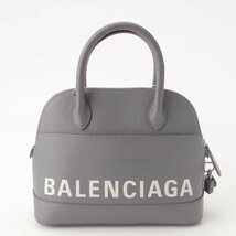 【バレンシアガ】Balenciaga　ヴィル トップハンドルS レザー 2wayハンドバッグ 518873 グレー 【中古】【正規品保証】196063_画像3