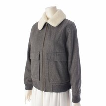 【アー ペー セー】A.P.C.　A.P.C. ボア ボンバーウール ブルゾン ジャケット 33461 グレー 34 【中古】【正規品保証】186585_画像2