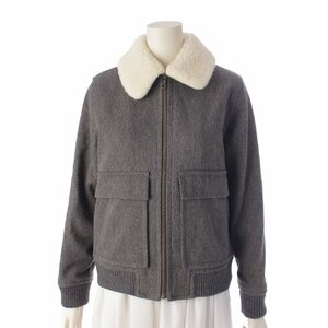[ A.P.C. ]A.P.C. A.P.C. boa Bomber wool blouson jacket 33461 gray 34 [ used ][ regular goods guarantee ]186585