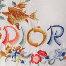 【ディオール】DIOR　ガリアーノ期 刺繍 金魚 ノースリーブ コットン カットソー 2P12155001 ホワイト 36 【中古】【正規品保証】190011_画像7