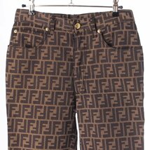 【フェンディジーンズ】Fendi Jeans　ヴィンテージ ズッカ柄 パンツ ボトムス 66960 ブラウン 29 【中古】【正規品保証】187919_画像3