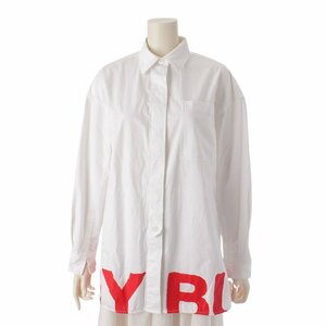 [ Burberry ]Burberry Bick Logo over рубашка tops блуза 8038143 белый UK4 [ б/у ][ стандартный товар гарантия ]196715