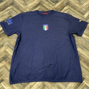 ヤM922 ネイビー L プーマ イタリア代表　半袖 Tシャツ