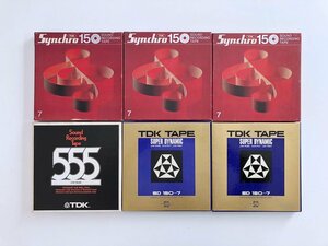 オープンリールテープ 7号 TDK製リール 6本セット テープ付き 使用済み まとめ売り 現状品