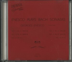 CD/2CD/ エネスコ / ENESCO PLAYS BACH SONATAS / J.S.バッハ：独創ヴァイオリンのためのソナタとパルティータ / 輸入盤 CCD104/5 31219