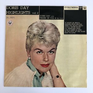 LP/ DORIS DAY / HIGHLIGHTS VOL. 2 / ドリス・デイ / 国内盤 10インチ ペラジャケ COLUMBIA ZL-1070 31226