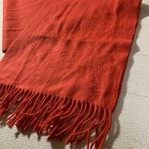 イヴサンローラン　マフラー　ウール　赤系　全長150cm　幅31cm_画像2