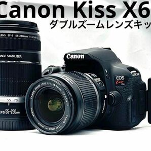 Canon EOS kiss X6i ダブルズームレンズキット♪安心フルセット♪買い足し不要♪到着後即利用可能♪初心者おすすめ♪