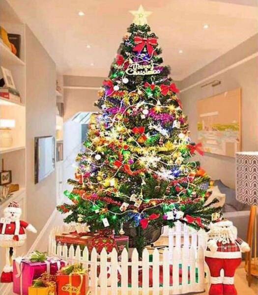 豪華クリスマスツリー　150cm セット　オーナメント付き　装飾付き　LEDライト付き